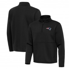New England Patriots Antigua Black Twist Quarter-Zip Pullover Jacket