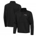 New England Patriots Antigua Black Twist Quarter-Zip Pullover Jacket