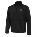 New England Patriots Antigua Black Twist Quarter-Zip Pullover Jacket