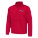 New England Patriots Antigua Red Twist Quarter-Zip Pullover Jacket