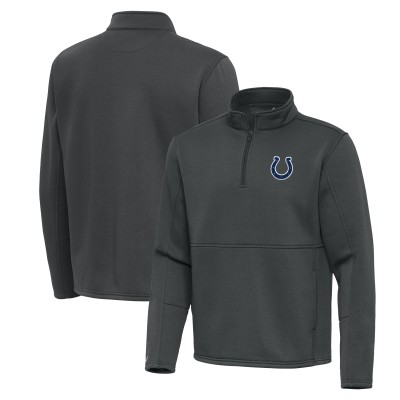 Indianapolis Colts Antigua Pewter Twist Quarter-Zip Pullover Jacket