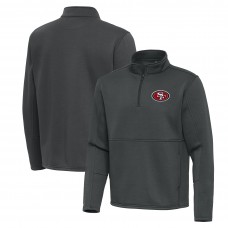 San Francisco 49ers Antigua Pewter Twist Quarter-Zip Pullover Jacket San Francisco 49ers Antigua Pewter Twist Quarter-Zip Pullover Jacket