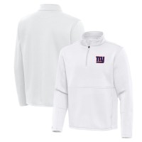 New York Giants Antigua White Twist Quarter-Zip Pullover Jacket