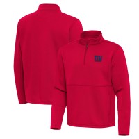 New York Giants Antigua Red Twist Quarter-Zip Pullover Jacket