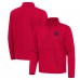 New York Giants Antigua Red Twist Quarter-Zip Pullover Jacket