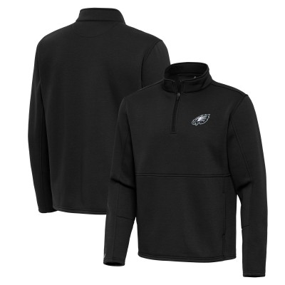 Кофта на короткой молнии Philadelphia Eagles Antigua Twist - Black