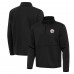 Pittsburgh Steelers Antigua Black Twist Quarter-Zip Pullover Jacket