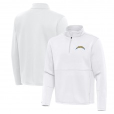 Los Angeles Chargers Antigua White Twist Quarter-Zip Pullover Jacket