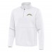 Los Angeles Chargers Antigua White Twist Quarter-Zip Pullover Jacket