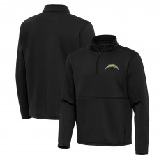 Los Angeles Chargers Antigua Black Twist Quarter-Zip Pullover Jacket