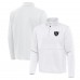 Las Vegas Raiders Antigua White Twist Quarter-Zip Pullover Jacket