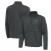 Las Vegas Raiders Antigua Pewter Twist Quarter-Zip Pullover Jacket