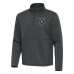 Las Vegas Raiders Antigua Pewter Twist Quarter-Zip Pullover Jacket