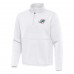 Miami Dolphins Antigua White Twist Quarter-Zip Pullover Jacket