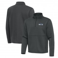 Seattle Seahawks Antigua Pewter Twist Quarter-Zip Pullover Jacket