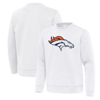 Свитшот Denver Broncos Antigua White Relevant Lightweight Pullover