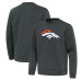 Свитшот Denver Broncos Antigua Pewter Relevant Lightweight Pullover