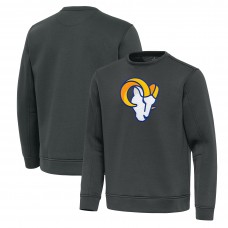 Los Angeles Rams Antigua Relevant Lightweight Pullover Sweatshirt - Pewter