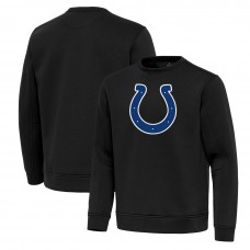 Indianapolis Colts Antigua Black Relevant Lightweight Pullover Sweatshirt