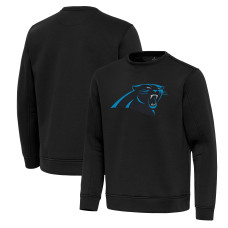 Свитшот Carolina Panthers Antigua Black Relevant Lightweight Pullover Свитшот Carolina Panthers Antigua Black Relevant Lightweight Pullover