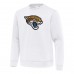 Jacksonville Jaguars Antigua White Relevant Lightweight Pullover Sweatshirt