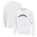 Los Angeles Chargers Antigua White Relevant Lightweight Pullover Sweatshirt Los Angeles Chargers Antigua White Relevant Lightweight Pullover Sweatshirt