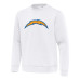 Los Angeles Chargers Antigua White Relevant Lightweight Pullover Sweatshirt