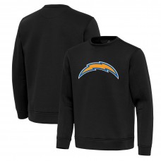 Los Angeles Chargers Antigua Black Relevant Lightweight Pullover Sweatshirt