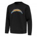 Los Angeles Chargers Antigua Black Relevant Lightweight Pullover Sweatshirt