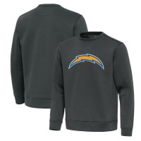 Los Angeles Chargers Antigua Pewter Relevant Lightweight Pullover Sweatshirt
