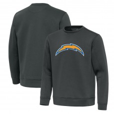 Los Angeles Chargers Antigua Pewter Relevant Lightweight Pullover Sweatshirt