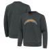 Los Angeles Chargers Antigua Pewter Relevant Lightweight Pullover Sweatshirt Los Angeles Chargers Antigua Pewter Relevant Lightweight Pullover Sweatshirt