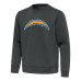 Los Angeles Chargers Antigua Pewter Relevant Lightweight Pullover Sweatshirt
