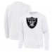 Las Vegas Raiders Antigua White Relevant Lightweight Pullover Sweatshirt