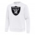 Las Vegas Raiders Antigua White Relevant Lightweight Pullover Sweatshirt