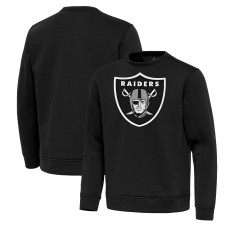 Las Vegas Raiders Antigua Black Relevant Lightweight Pullover Sweatshirt