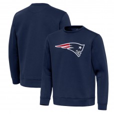 New England Patriots Antigua Navy Relevant Lightweight Pullover Sweatshirt