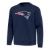 New England Patriots Antigua Navy Relevant Lightweight Pullover Sweatshirt
