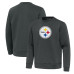 Свитшот Pittsburgh Steelers Antigua Pewter Relevant Lightweight Pullover