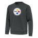 Свитшот Pittsburgh Steelers Antigua Pewter Relevant Lightweight Pullover