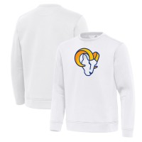 Los Angeles Rams Antigua Relevant Lightweight Pullover Sweatshirt - White