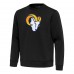 Los Angeles Rams Antigua Relevant Lightweight Pullover Sweatshirt - Black