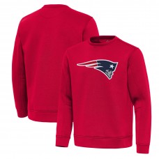 New England Patriots Antigua Red Relevant Lightweight Pullover Sweatshirt