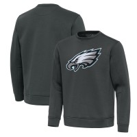 Philadelphia Eagles Antigua Relevant Lightweight Pullover Sweatshirt - Pewter