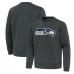 Seattle Seahawks Antigua Pewter Relevant Lightweight Pullover Sweatshirt