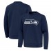 Seattle Seahawks Antigua College Navy Relevant Lightweight Pullover Sweatshirt