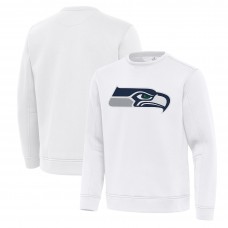 Seattle Seahawks Antigua White Relevant Lightweight Pullover Sweatshirt