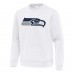 Seattle Seahawks Antigua White Relevant Lightweight Pullover Sweatshirt