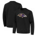 Свитшот Baltimore Ravens Antigua Black Relevant Lightweight Pullover Свитшот Baltimore Ravens Antigua Black Relevant Lightweight Pullover