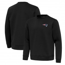 New England Patriots Antigua Black Relevant Lightweight Pullover Sweatshirt
